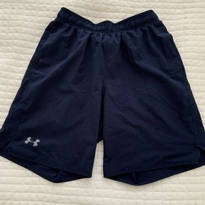Navy blue under armour athletic shorts